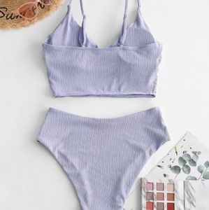 Powder Blue High cut bikini